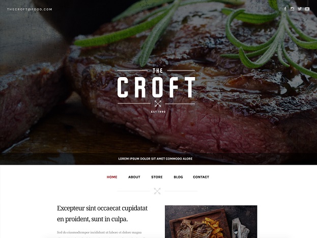 Sitebuilder The-croft template voorbeeld